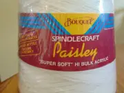 Vtg Spindlecraft Super Soft Whie Machine Knitting Cone Spool Yarn! Acrylic 2/12