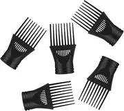 LALAFINA Hair Dryer Nozzle Set 5pcs Replacement Wide Hair Dryer Combs Diffuser Attachment Nozzles for Women