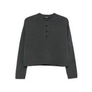 ['s Max Mara] 's Max Mara Button-placket Sweater S GREY