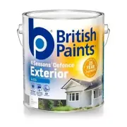 British Paints 4 Seasons Gloss White Exterior Paint - 4L