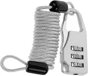 Alipis 1 Set Heavy Duty Theft Cable Lock Adjustable Spring Wire Rope for Luggage Snowboard Helmets More Portable Easy to Use Travel Security