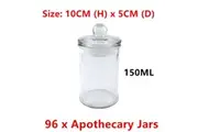 96 x Apothecary Glass Jar Clear Candle Making Wax Wedding Snack Candy Craft Soy