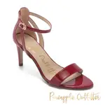 PINEAPPLE-OUTFITTER-IVAH-真皮繞踝細高跟涼鞋-紅色