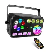 LED Stage Party Light - 100W 5IN1 DJ Light with Disco Ball Green&Red Patterns...