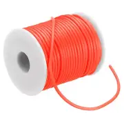 27 Yards 3mm PVC Hollow Pipe Rubber Cord 1.5mm ID with Plastic Spool, Orange Red