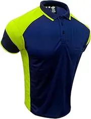 [Generic] Polo Work Shirt for Men Half Sleeve - Dri Fit Hi Vis T Shirt Breathable Polo Shirt with Pocket - Mens Mesh Work Shirts Work Wear Top