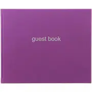 Letts Dazzle Quarto Lined Guest Book Landscape Purple Home Office Stationery