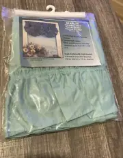 Starlite Ruffled Double Cascade Valances Green 70" X 17" Over Mini Blind