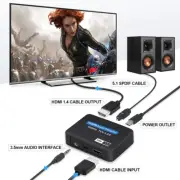 4K HDMI to HDMI Extractor Converter Optical Toslink SPDIF + 3.5mm Audio RCA New