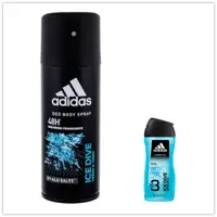 在飛比找蝦皮購物優惠-Adidas男用體香噴霧--品味透涼(150ml)*1+沐浴