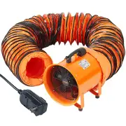 VEVOR 406.4/254/304.8/203.2mm Extractor Fan Blower Portable 5/3/10m Power Cord
