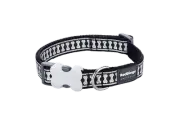 Dog Collar | Reflective Bones [Black] \ by Red Dingo