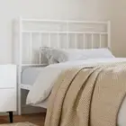 White Metal Headboard King Single 107cm Modern Design Bedroom Furniture