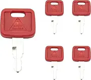 5 PCS H800 Ignition Keys(Red) fits for Jo-hn Deere Hita-chi Excavator Case Dozer Fiat New Ho-lland AT194969 AT147803 4286465