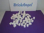 LEGO NEW 1X2 White Bricks Bulk Lot of 50 Pieces 3004