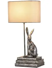 [Lexi Lighting] Rabbit Regal Table Lamp in Silver
