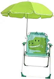 Eigell Kids Camping Chair Folding Chair with Umbrella Oxford Cloth Canopy Shade Beach Chair Portable for Park Backpacking Fishing