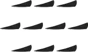 Set of 10, Black Azure Triangle Protruding Plate, 13.8 x 5.1 x 0.9 inches (35 x 13 x 2.4 cm) | Elongated Plate (Large), Ceramic (Earth), Handmade, Setomonohonpo