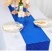 108 x 12.9 blue Sequin Table Runner, Event Decor, Wedding Decor, Table Decor