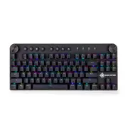 MK11 87 Keys Wireless bluetooth RGB Backlit Blue Switch Mechanical Gaming Keyboard for E-sport PC Laptop BLACK COLOR