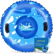 Snow Tube, 47 Inch Cold-Resistant Inflatable Big Snow Sled for Kids and Adults,