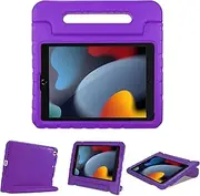 ProCase Kids Case for iPad 10.2 inch 9th 2021/ 8th 2020/ 7th 2019/ iPad Air 10.5" 2019/ iPad Pro 10.5, Shockproof Convertible Handle Stand Cover Light Weight Kids Friendly Case for iPad 9/8/7 -Purple
