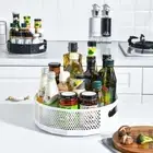 Kitchen Rotating Shelf Cupboard Spice Jars Dispenser Tray Rack Storage UK