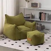 Bean Bags Chair Chenille Velvet Bean Bag Cover Washable Ultra Soft Pouf Ottoman No Filler Kids Adults Beanbag Chair Lazy Armchair Couch Floor Seating Living Room Furniture,Machine Washable (Color : M