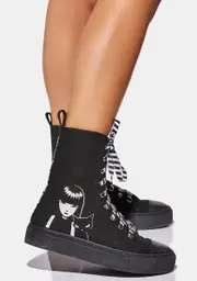 [Dolls Kill x Emily The Strange] Existential Freeze Printed Sneakers