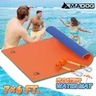 7 x 6 ft Orange Floating Water Pad 3-Layer Bouncy XPE Foam Float Mat Lounge Bed