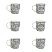 6x LVD Ceramic Tea/Coffee Mug Cup Jones Home/Kitchen Drinkware 9cm Assorted