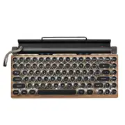 Retro Typewriter Keyboard Wireless Bluetooth Mechanical Keyboards 83 Keys Computer Keyboard for Laptop PC Gaming Photo Color