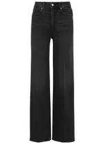 Paige Sasha Distressed Straight-leg Jeans - Black - W30 W30