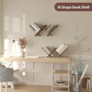 Serwrsw DIY Jointed Bookshelf, 2 W or 4 V Shape Book Shelves, Floating Wall She