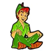 Animated Movie - Peter Pan enamel pin - Peter Cross-legged - Free AU Post