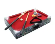 Mini Arcade Pool Table Game with Pockets LED Neon Kids Fun