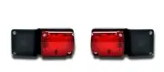 EU 12V 24V Set Red Bulb Lamps E-Marked for Heavy Duty Machines 104 mm Rear Light