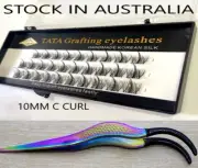 Fake Eyelash C Curl 10mm Eyelash Cluster & Fake Lash Applicator For Lashify