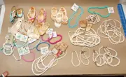 Large Lot of 59 Shell Necklaces and Bracelets or Anklets With and Without Tags