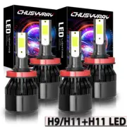 For Nissan Versa 2021-2022 H9 H11 COB LED Headlight Hi/Lo Beam 6000K White IP67 (for: Nissan)