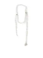 White Broken Pearl Long Necklace
