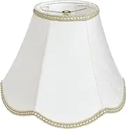 TOOTOO STAR Small Bell Shaped lampshade, 6 x 13 x 9.25 Scalloped Spider Shade, Handmade Beige DIY Table lamp Shade