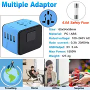 3 USB &Type-C Travel Adapter International Universal Outlet Converter Plug Power