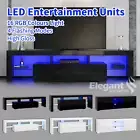 Elegant TV Cabinet Entertainment Unit Stand RGB LED Gloss Storage Drawers