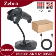 Zebra DS2208-SR7U2100SGC Handheld 1D 2D Barcode Scanner with USB Cable & Stand