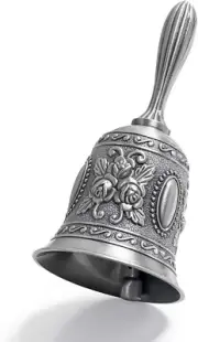 Hand Held Bell, Metail Dinner Bell Wedding Bells, Service Bell Call, Vintage Bel