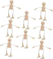 CORHAD Craft Wooden Peg People Wooden DIY Peg Dolls Marionette Puppet Small Shape Toy Paint Party