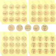 Hianjoo 20 Sheet 240 Pieces Thank You Stickers, Seal Stickers Labels Thank You Labels Craft Paper Packaging Made with Heart Love is Sweet Handmade Label for Envelopes Packing Bags Gift Bags