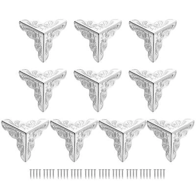 25x25x25mm Metal Box Corner Protectors Edge Guard Iron Silver Tone 12pcs