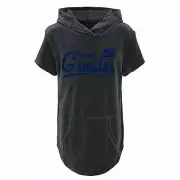 Outerstuff NFL Youth Girls New York Giants Short Sleeve Velvet Hooded Top